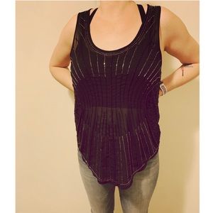 Beaded Bar III sleeveless top